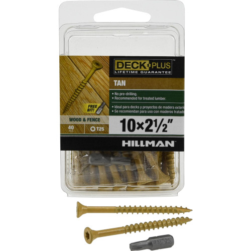 DCKSCREW 10X2.5"FLT 40PK
