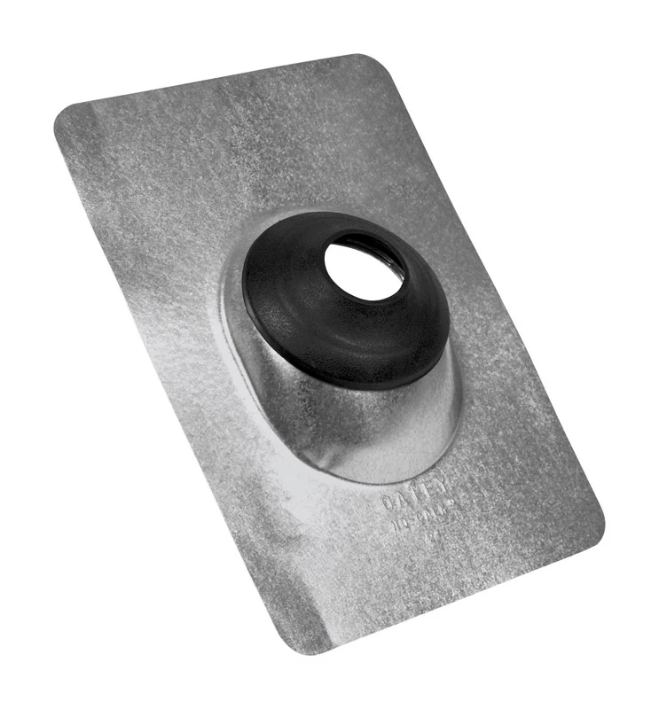 12 In. W X 15 In. L Galvanized Steel Roof Flashing For 3-4 In. Pipes