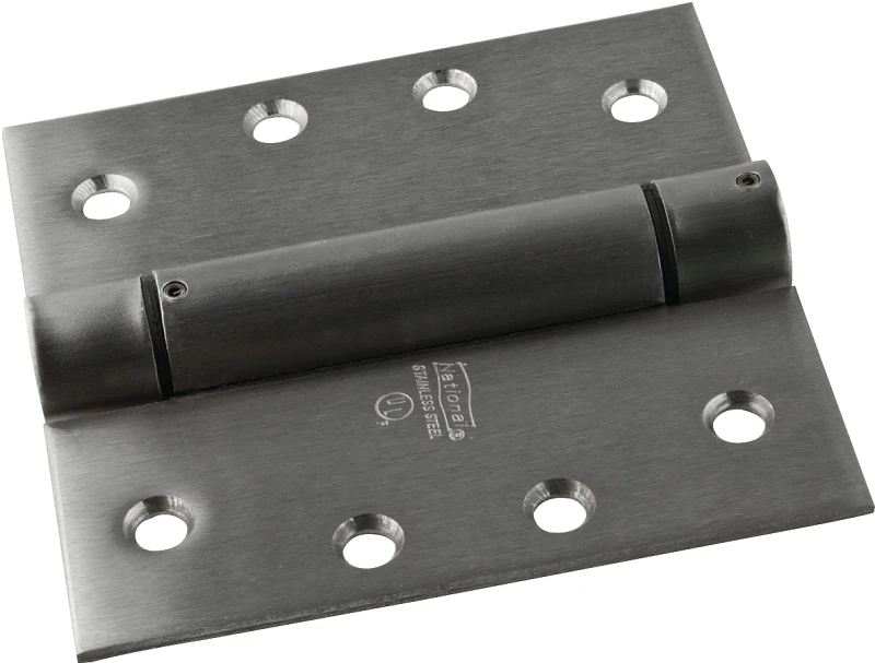 Spring Door Hinge, Adjustable, Stainless Steel, 4 In.