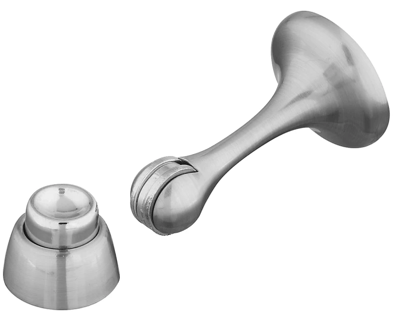 National V244 Satin Nickel Magnetic Rigid Door Stop - 3 Inch Wall Mount