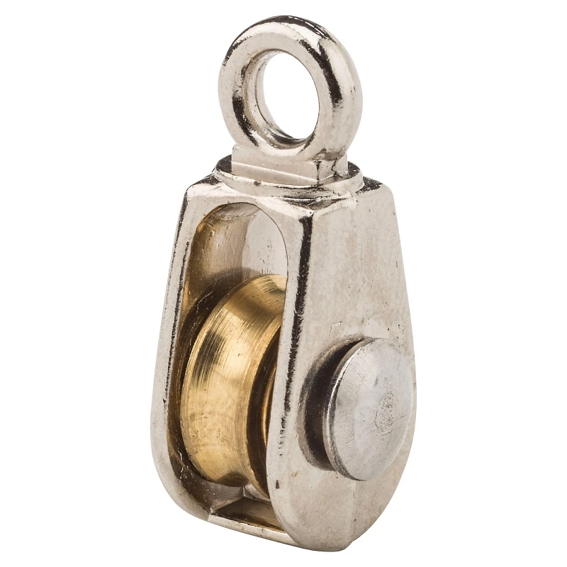Single Pulley, 0.5-inch, Die-cast Zinc, 15 Lb Load Capacity