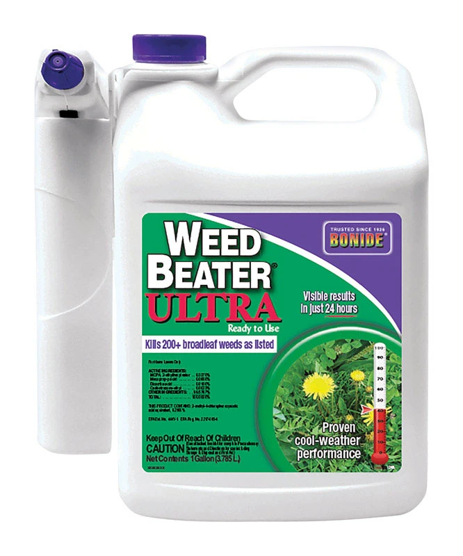 Weed Beater Ultra Fast-Acting Broadleaf Weed Killer, 128 Ounce Ready-to-Use with Power Sprayer