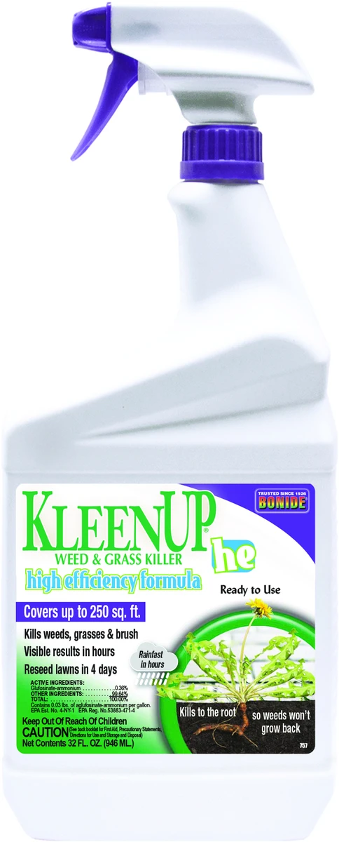 KleenUP High Efficiency Weed and Grass Killer, 32 Ounce Ready to Use Bottle