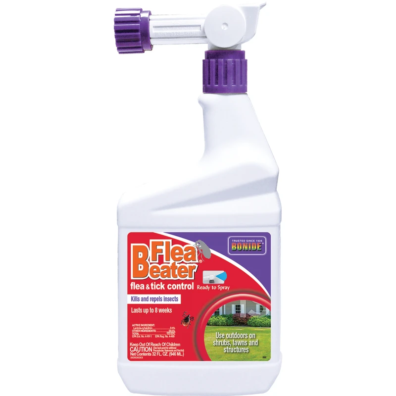 Flea and Tick Yard Spray, 1 Quart Bottle for Outdoor Pest Control