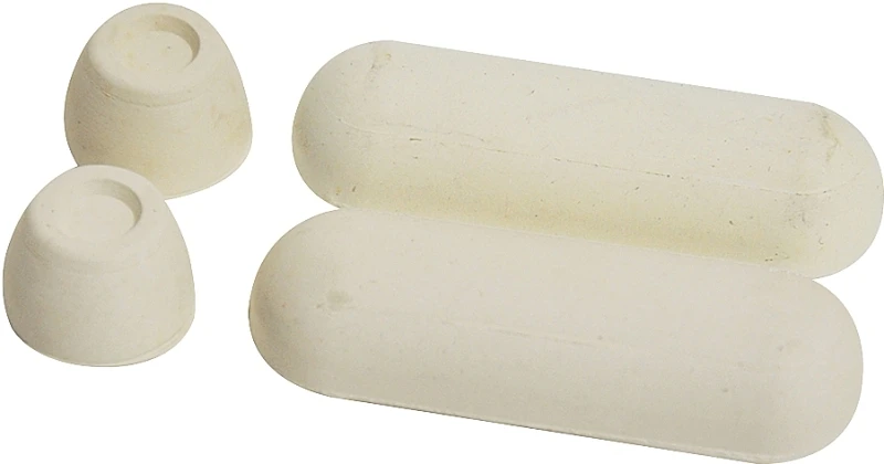 Toilet Seat Bumpers White Rubber, 2 Pack, Universal Fit