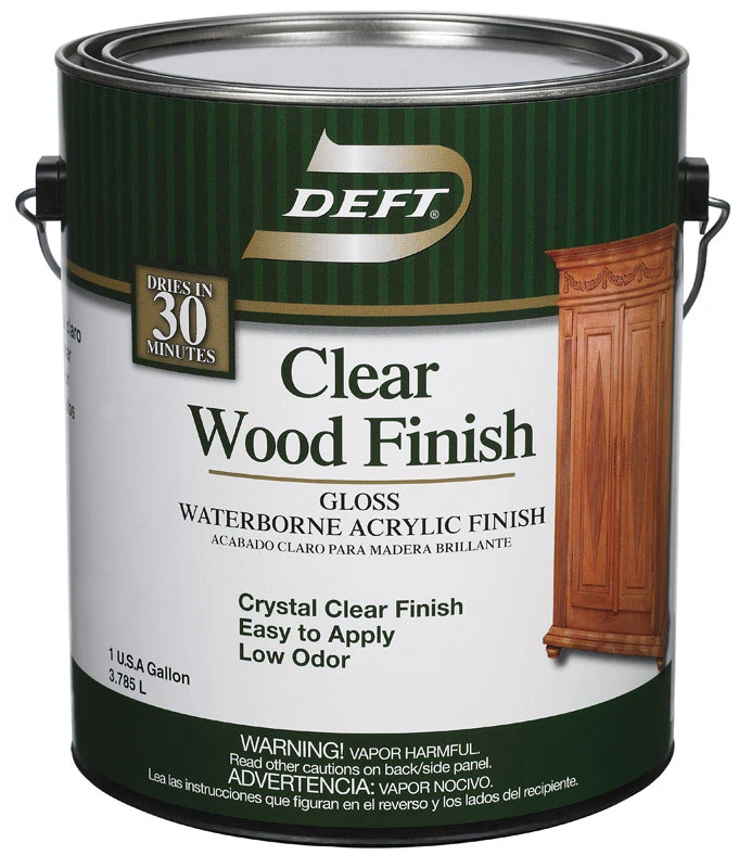 Waterborne Water-Based Clear Gloss Wood Finish, 1 Gallon