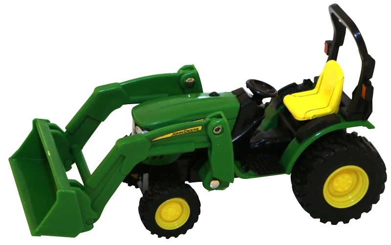 John Deere Tractor With Loader Kids Toy, 1:32 Scale, Durable Die-cast & Plastic
