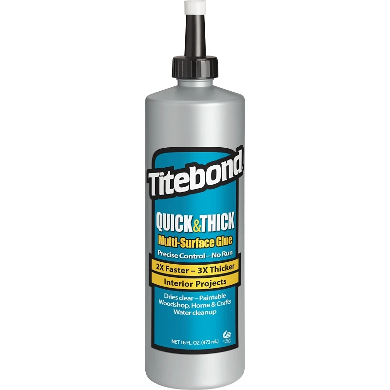 16 Oz. Quick & Thick Multi-surface Wood Glue - Strong, Fast-drying Adhesive