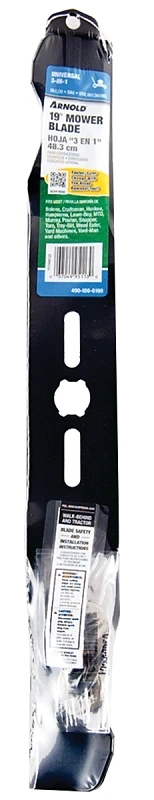 19-Inch 3-In-1 Universal Mulching Lawn Mower Blade Compatible with Multiple Models