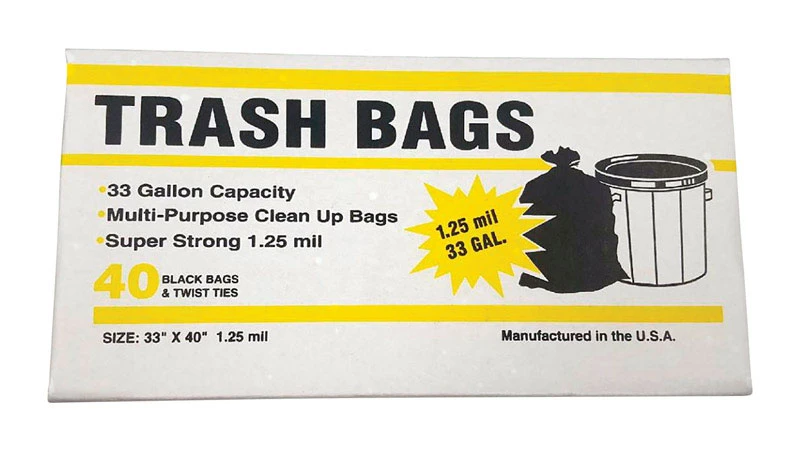 Large Trash Bags, 33 Gallon, 40-Ct.