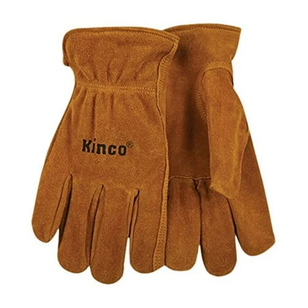 Golden Full Suede Cowhide Work Gloves for Men Size Small