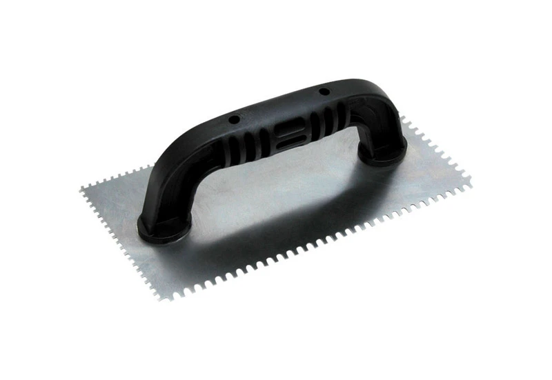 1/4 In. Square & U-notched Trowel With Black Plastic Handle