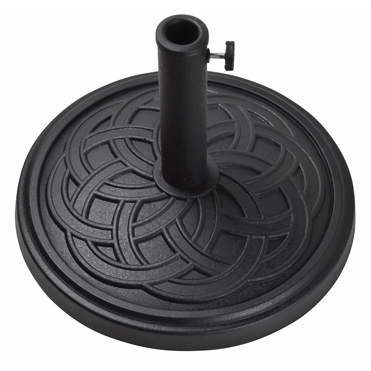 Black Envirostone Umbrella Base 17.7 In. L X 17.7 In. W X 13.18 In. H