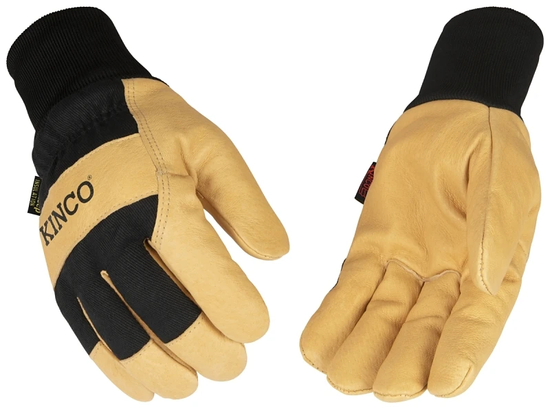Men's Extra Large Thermal Gloves with Pigskin Palm and Canvas Back for Durable Protection