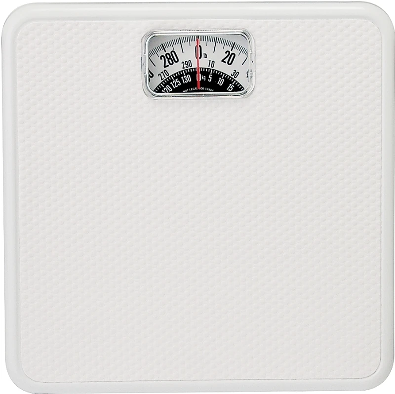 300 Lb. Analog Bathroom Scale With Easy Read Dial, White