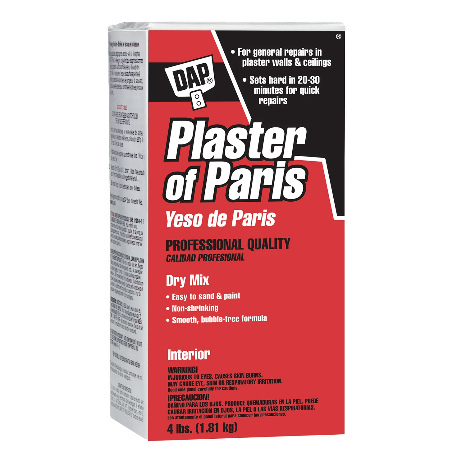 White Plaster Of Paris 4 Lb For Wall And Ceiling Repair