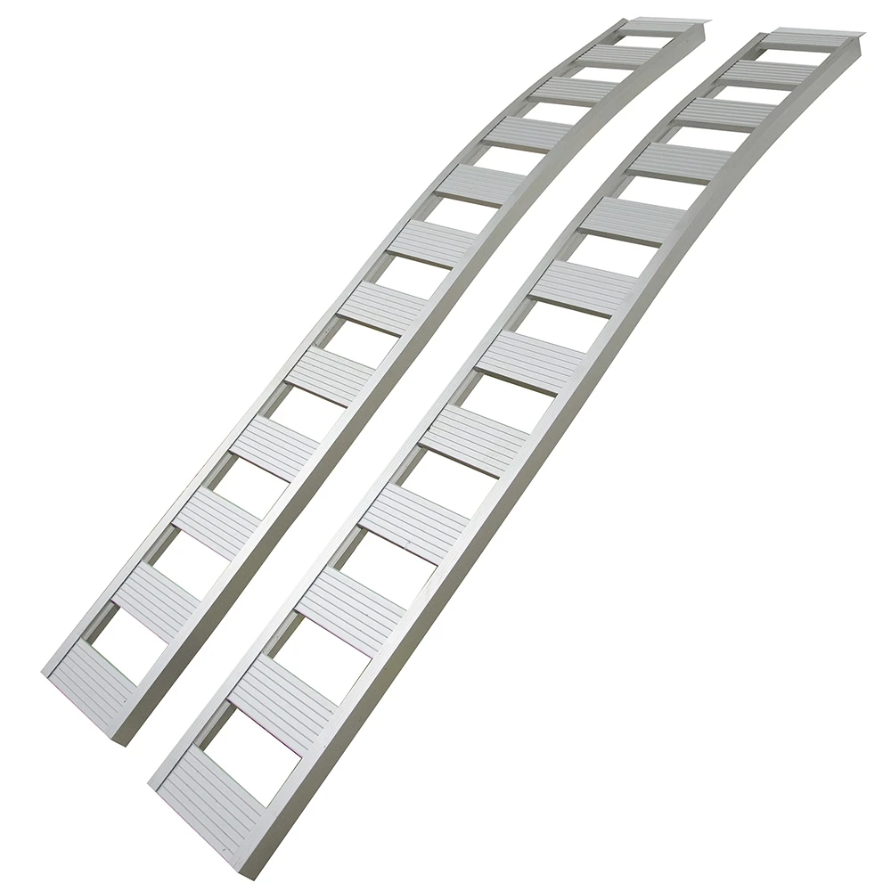 Non-Folding Arched Aluminum Car Ramp 12 by 90 Inches 1500 Pound Load Capacity