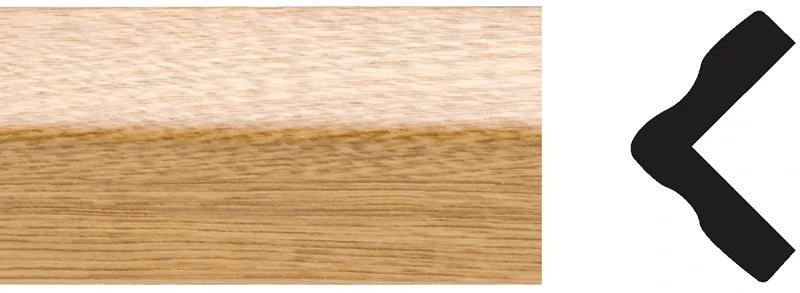 1 In. X 1 In. X 8 Ft. Imperial Oak Pvc Outside Corner Molding