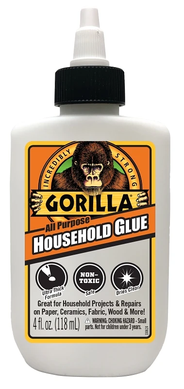 Gorilla 4 Ounce All-purpose Household Glue - Multi-purpose, Non-toxic, Ultra-thick Formula