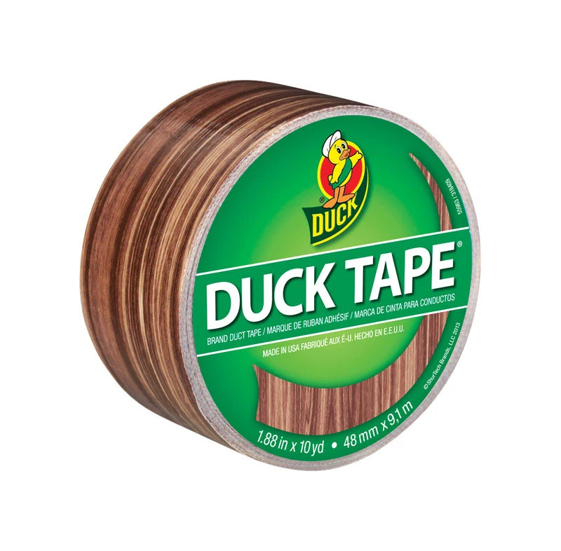 1.88 In. W X 10 Yd L Brown Woodgrain Duct Tape - Heavy Duty Crafting Solution
