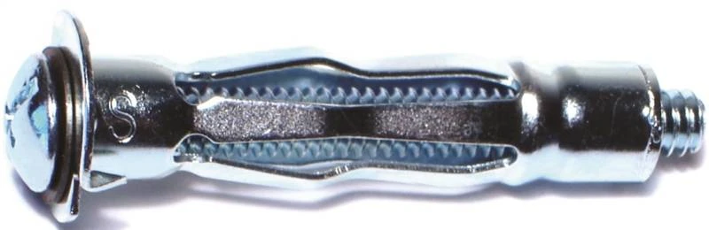 21875 Short Hollow Wall Anchor, 1/4 Inch Diameter, Zinc Plated