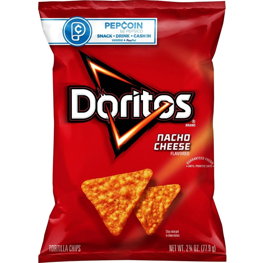 Nacho Cheese Tortilla Chips - 2.75 Ounce Snack Bag