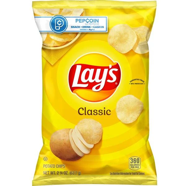 Classic Potato Chips - 2.625 Oz. Snack Size Bag