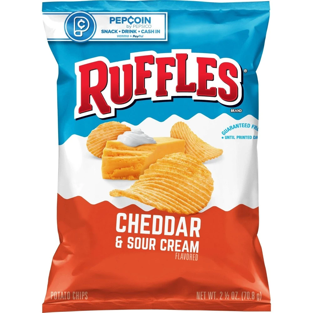 Cheddar & Sour Cream Flavored Potato Chips - 2.5 Ounces