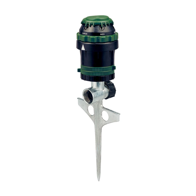 Orbit H2O Six Zinc Spike Base 6-Pattern Gear Drive Sprinkler 5026 sq ft 1 pk