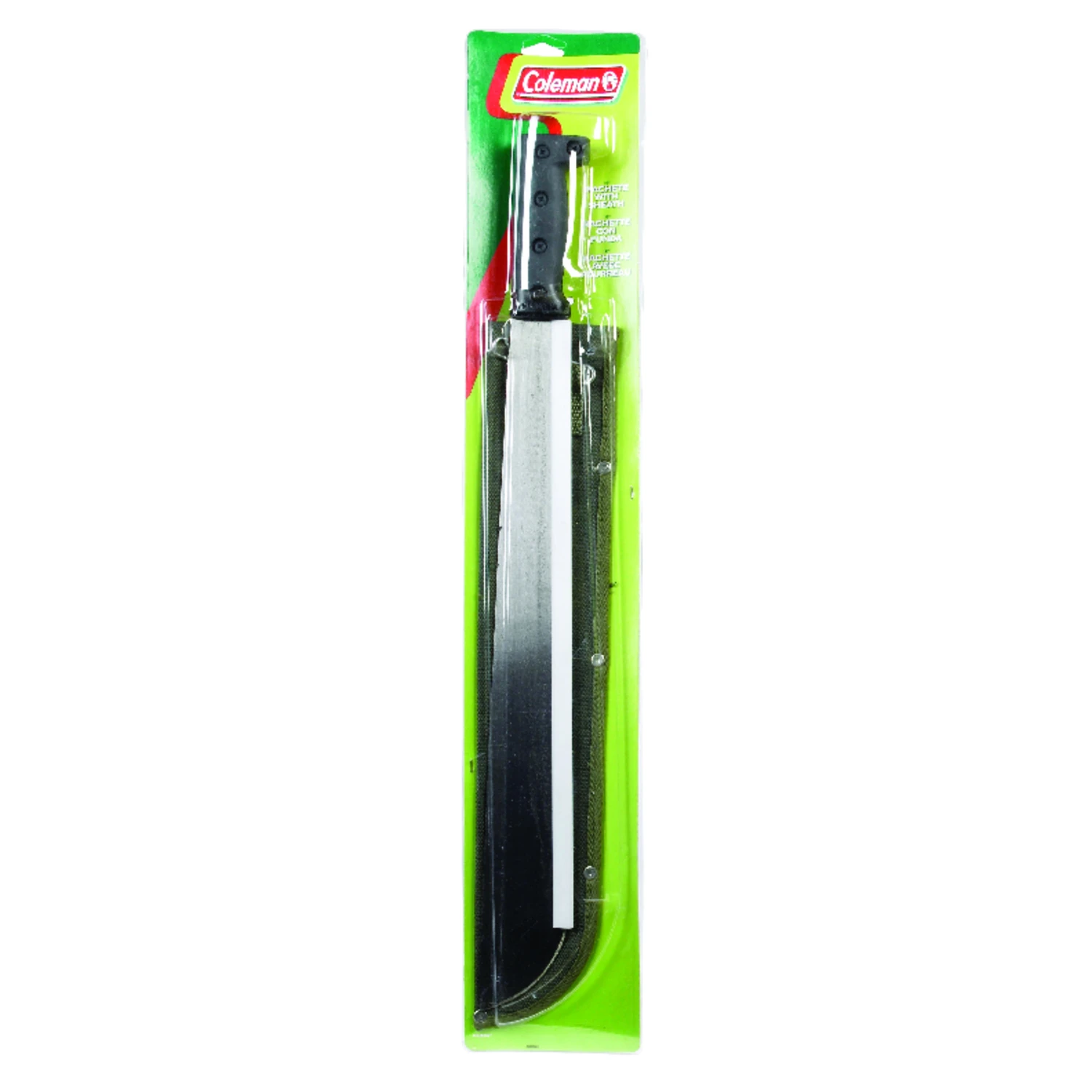 18 In. Hardened Steel Machete With Canvas Sheath