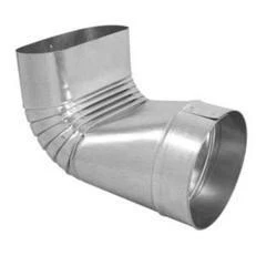 Manufacturing Round To Oval 90 Degree Boot, 30 Gallon, Galvanized Steel
