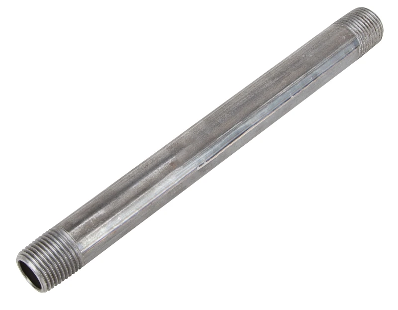 1/2 Inch X 4 Inch Black Steel Pipe Nipple - Threaded, Durable, Asme/astm Standard