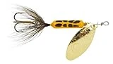 Wordens Original Rooster Tail Spinner Lure, Yellow Coachdog, 1/8-ounce