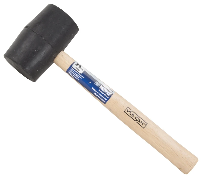 Jlo-015 Rubber Mallet, 24 Oz Double Faced Head With Hardwood Handle