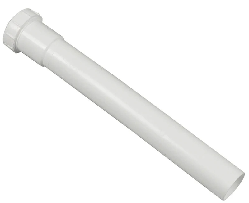 Slip-joint Extension Tube 1-1/2 Inch X 12 Inch White Plastic