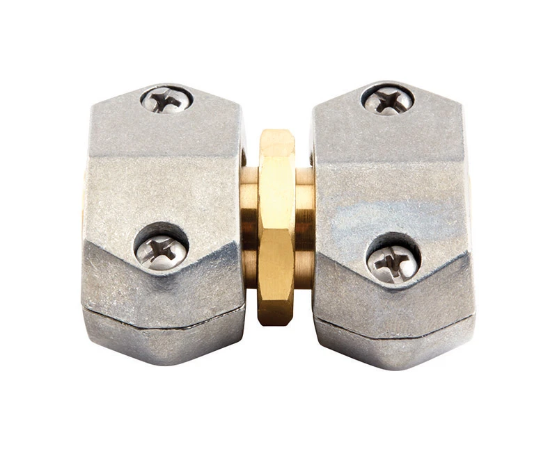 5/8 & 3/4 In. Brass/zinc Hose Mender - Durable Hose Repair Solution