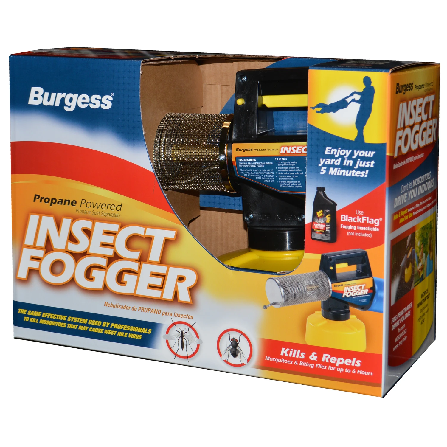 45 Oz. Propane Fogger With 10 Ft. Cone Coverage For Insect Control