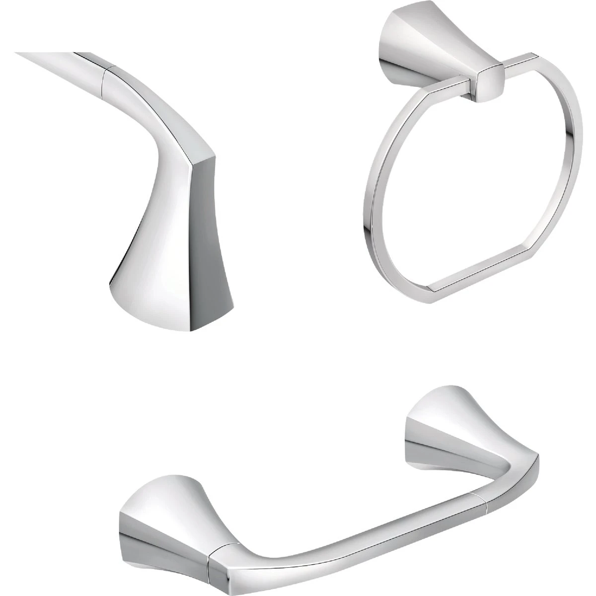 Lindor 3-piece Bath Hardware Set, Chrome Finish, 18 In. Towel Bar