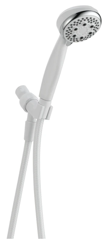 White 4-Spray Massaging Handheld Shower Head with Multiple Spray Settings