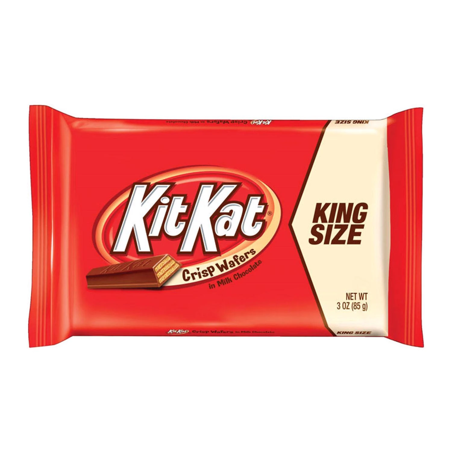 King Size 3 Oz. Crispy Chocolate Candy Bar - Crisp Wafers In Milk Chocolate
