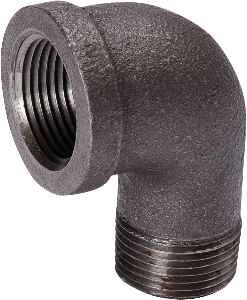 3/8 In. 90 Degree Malleable Black Iron Elbow Fitting - Model 520-302bg