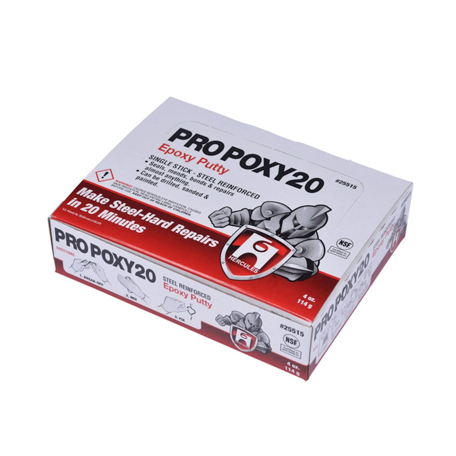 Propoxy 20 Hercules Gray Pipe Thread Stick 4 Oz - Fast-acting Epoxy Putty