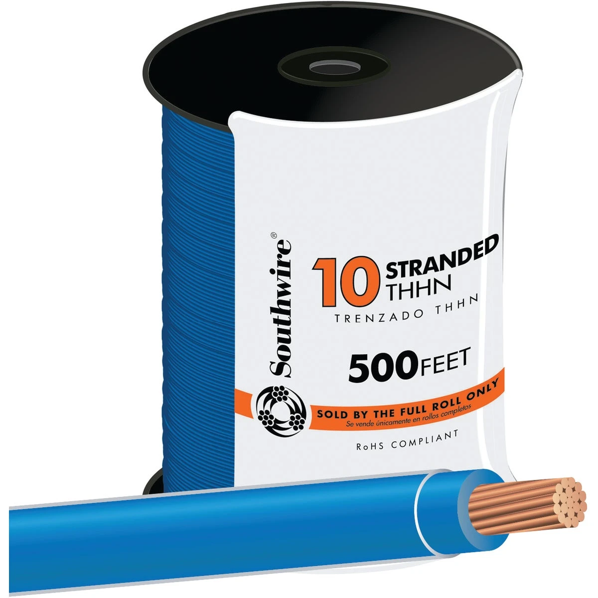 500 Ft. 10 Awg Stranded Blue Thhn Electrical Wire