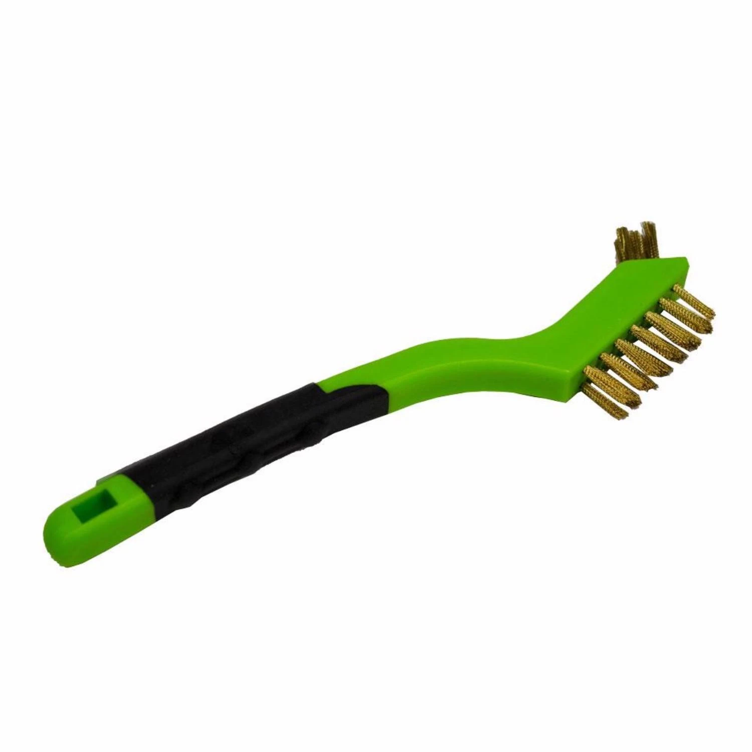 Scratch Brush with Plastic Handle and Brass Bristles, 3 Inches by 7 Rows