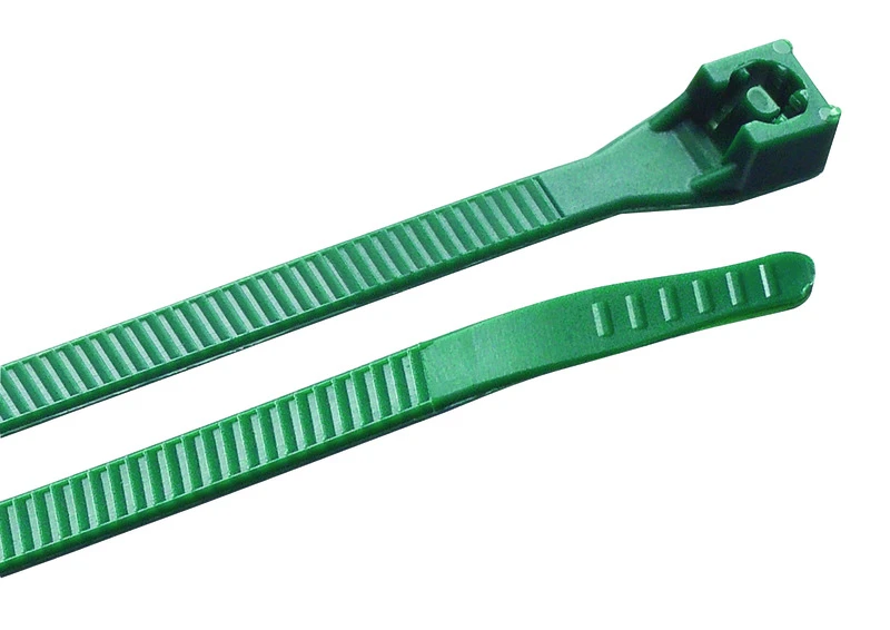 Cable Ties, Green, 8-In., 20-Pk.