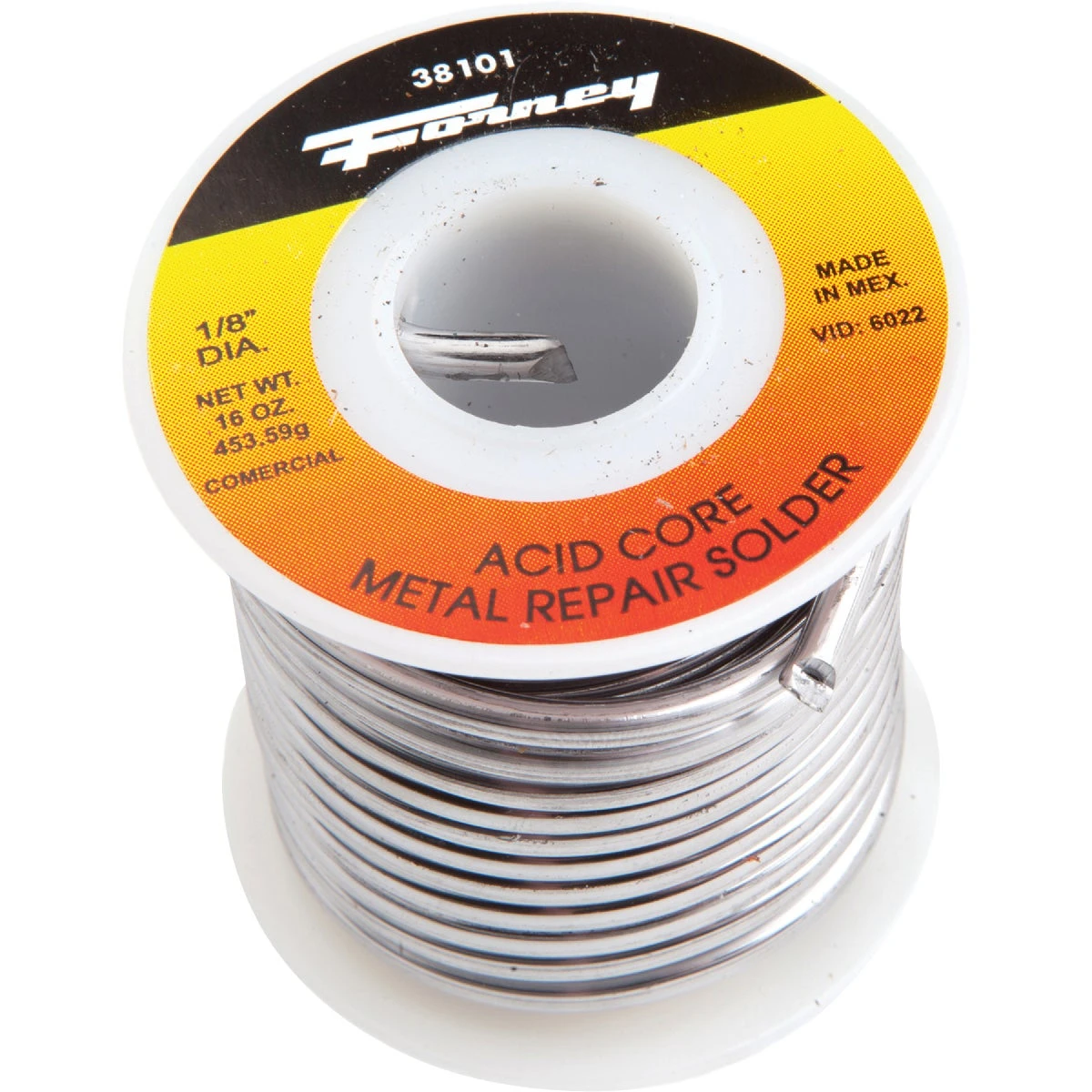 1 Lb Acid Core Solder - 94.5% Lead, 3.3% Tin, 2.2% Antimony, 1/8-inch