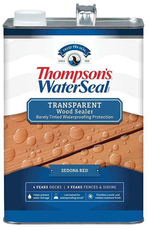 Transparent Sedona Red Waterproofing Wood Stain And Sealer 1 Gallon