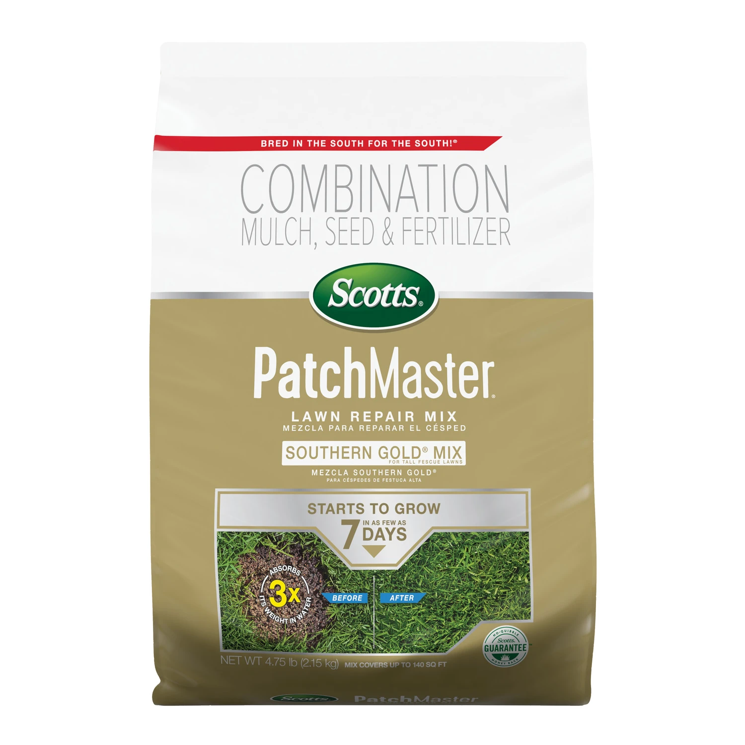 PatchMaster Lawn Repair Mix Southern Gold Mix for Tall Fescue Lawns 4.75 Pounds