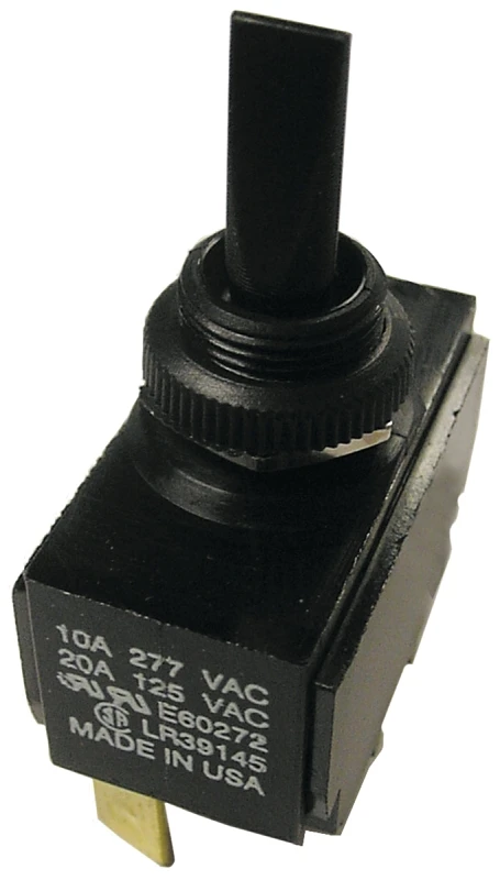 Toggle Specialty Switch, Plastic, 20-Amp