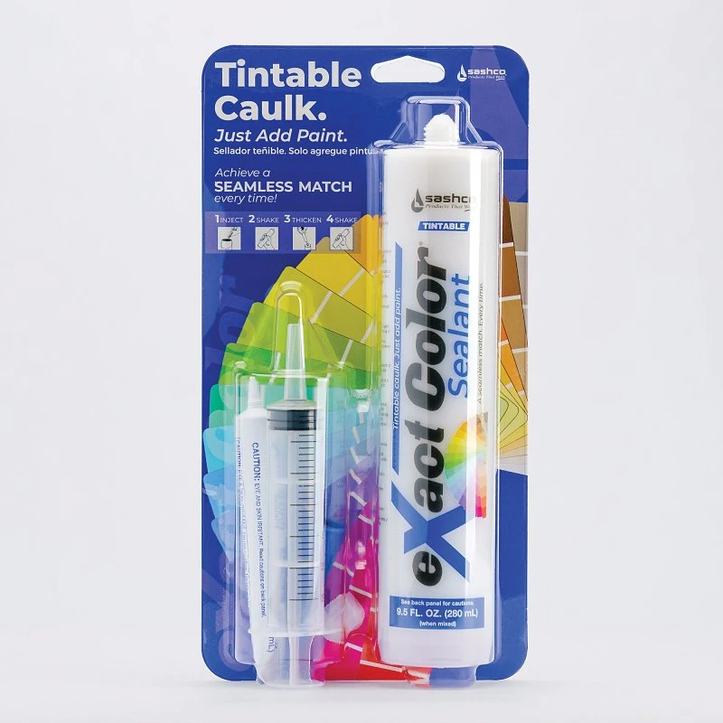 Exact Color 9.5 Oz. Tintable Acrylic Latex Caulk Diy Kit With Accessories